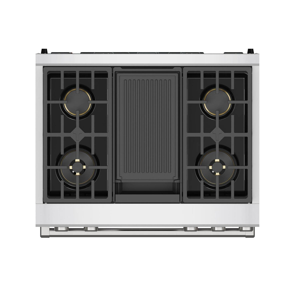 Thor Kitchen - 36 in. Wide 5 Burner 6.0 Cu Ft. Freestanding Dual Fuel Gas Range - Stainless Steel