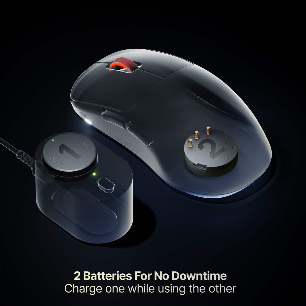 SteelSeries - Sensei Pro Wireless Optical Symmetrical Gaming Mouse with 8K Polling – Ultra-Wideband/RF for PC - Wireless - Black