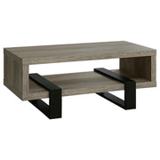 1 Shelf Coffee Table Design And Accents - Gray