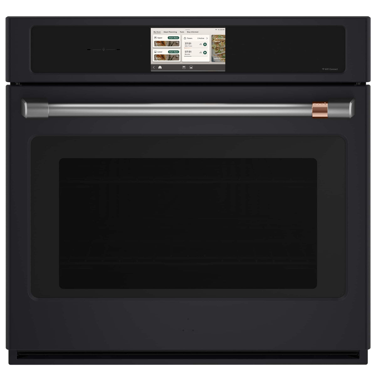 Café - 30" Smart Built-In Single Convection Wall Oven with Air Fry and Precision Cooking Modes - Matte Black