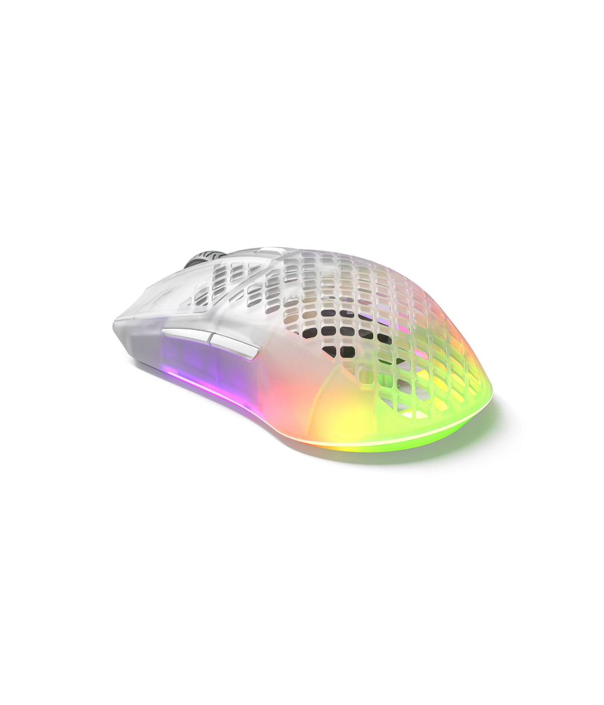 SteelSeries - Aerox 3 Super Light Honeycomb Wireless RGB Optical Gaming Mouse - Wireless - Ghost Edition