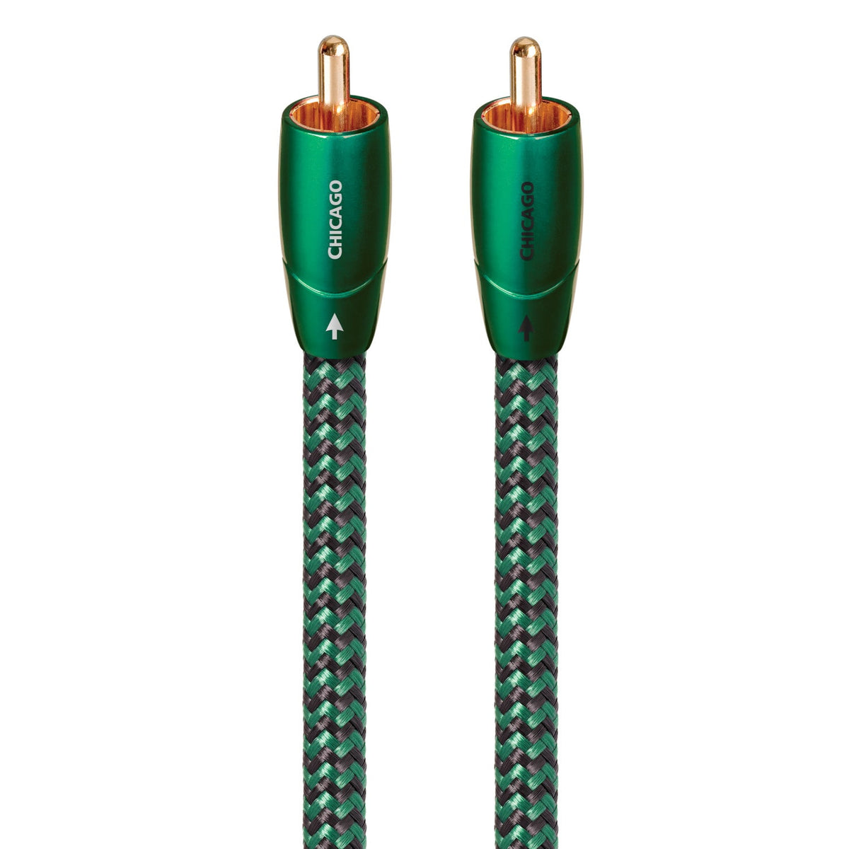 AudioQuest - Chicago RCA > RCA 6.75' Analog Audio Interconnect Cable with RCA to RCA Connectors - Green on Black