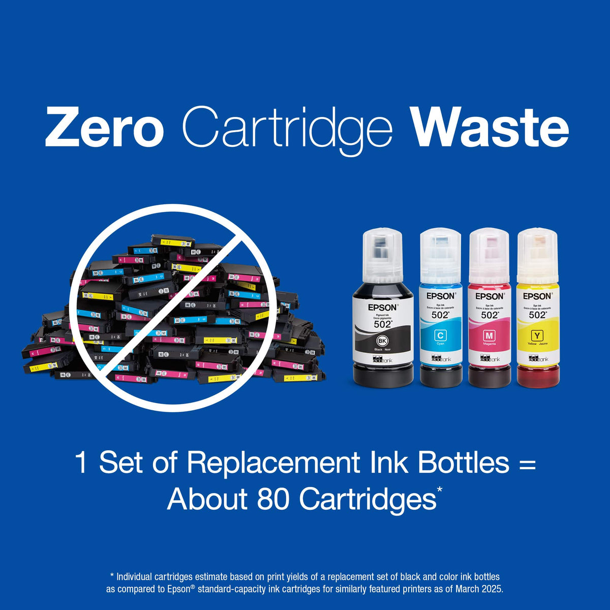 Epson - EcoTank 502 3-Pack Ink Bottles - Cyan/Magenta/Yellow