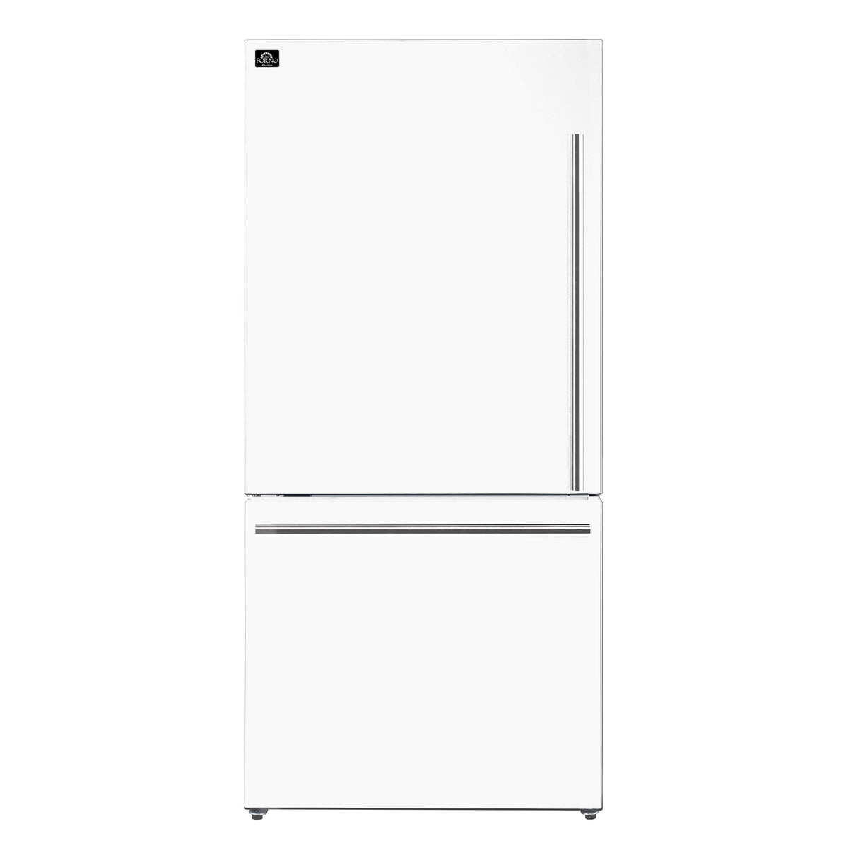 Forno Appliances - Milano Espresso 17.2 Cu. Ft. Bottom Freezer Refrigerator with Built-In Ice Maker - White