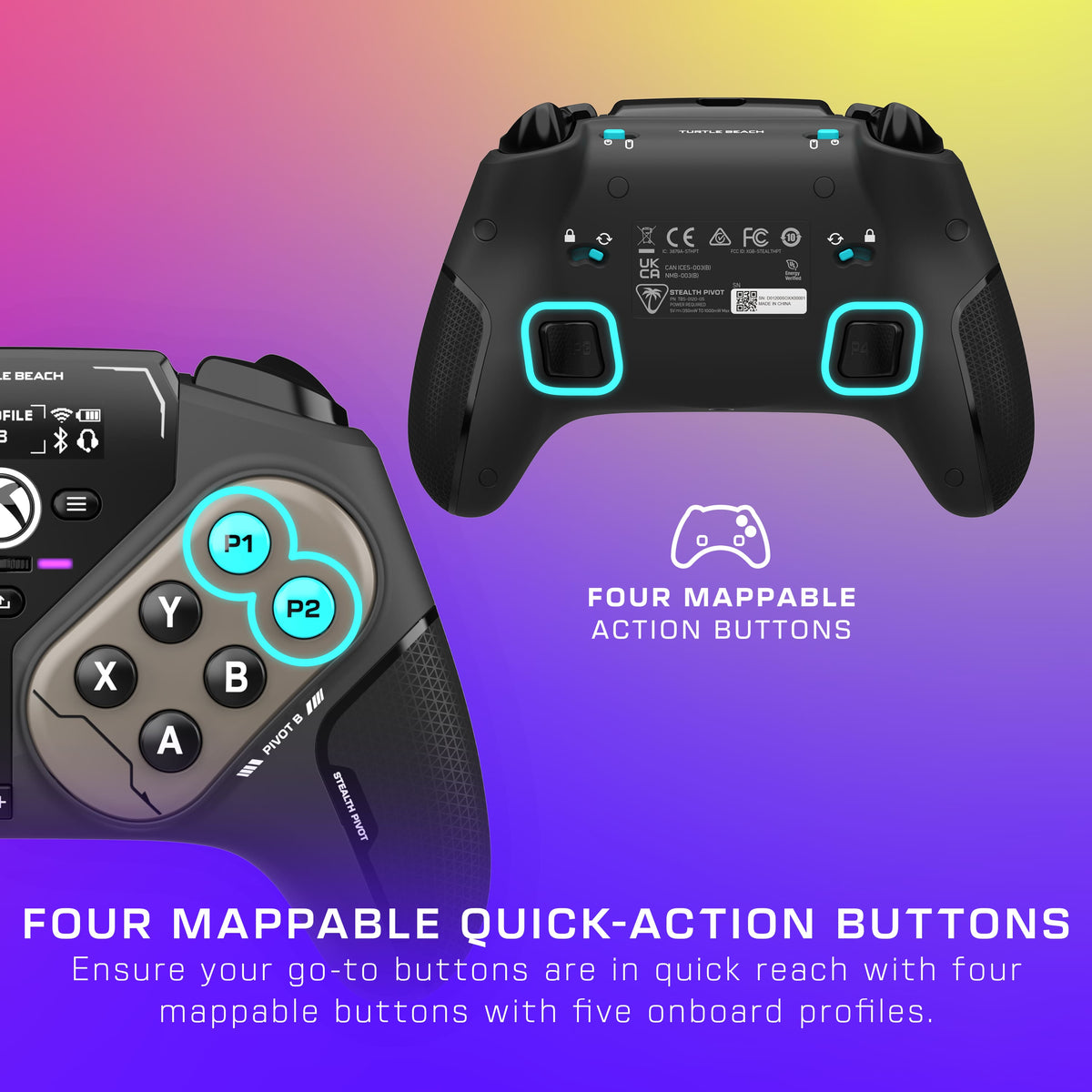 Turtle Beach - Stealth Pivot Wireless Smart PC Gaming Controller with Rotating Modules - Black