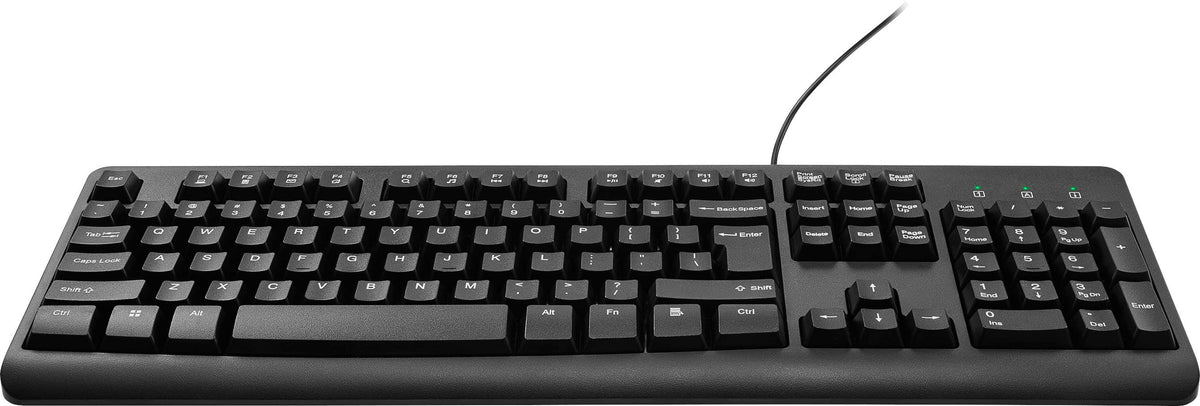 Best Buy essentials™ - Full-size Wired Membrane Keyboard - Black