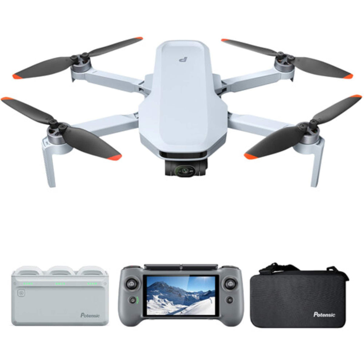Potensic - ATOM 2 Fly More Combo Drone with Remote Controller PTD 1 - Gray
