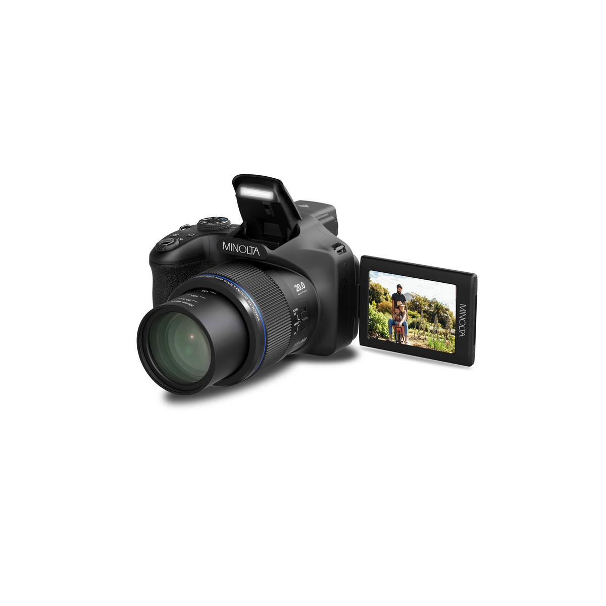 Minolta - DIMAGE MN68Z 20 Megapixel 4K 68x Optical Zoom Camera w/Electronic Viewfinder - Black