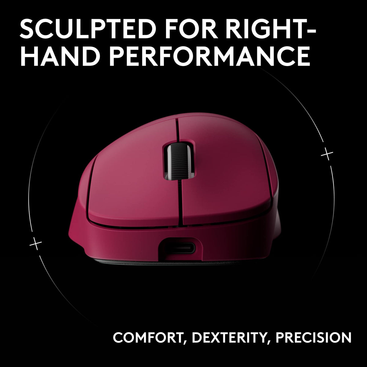 Logitech - PRO X Superlight 2 DEX Lightweight Wireless Optical HERO 2 Sensor 44 000 DPI Gaming Mouse with 5 Programmable Buttons - Wireless - Magenta