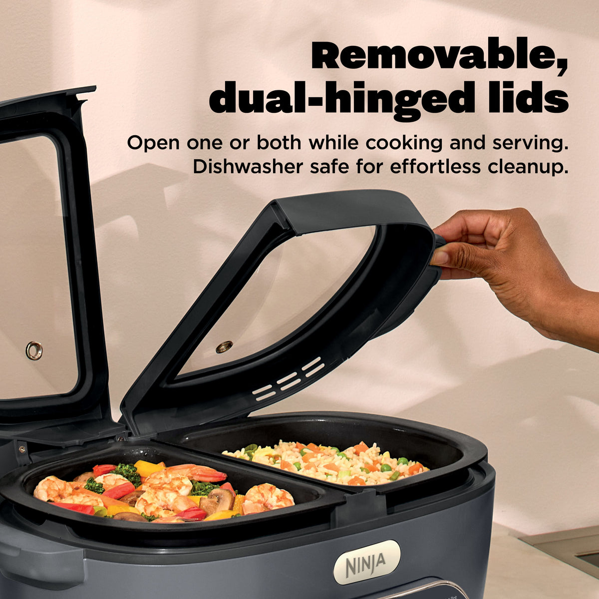 Ninja - MultiPot XL 12-in-1 DualZone Multicooker - Cyberspace