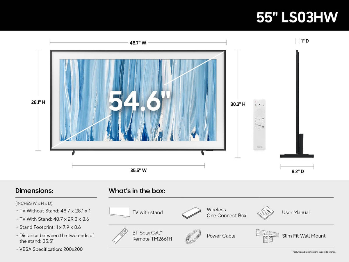 Samsung - 55” Class LS03HW Series The Frame Pro 4K UHD SamsungVision AI Smart Tizen TV (2026)