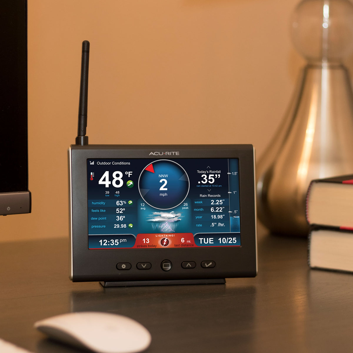 AcuRite - Iris (5-in-1) Pro Weather Station with High-Definition Display and Lightning Detection - Multi