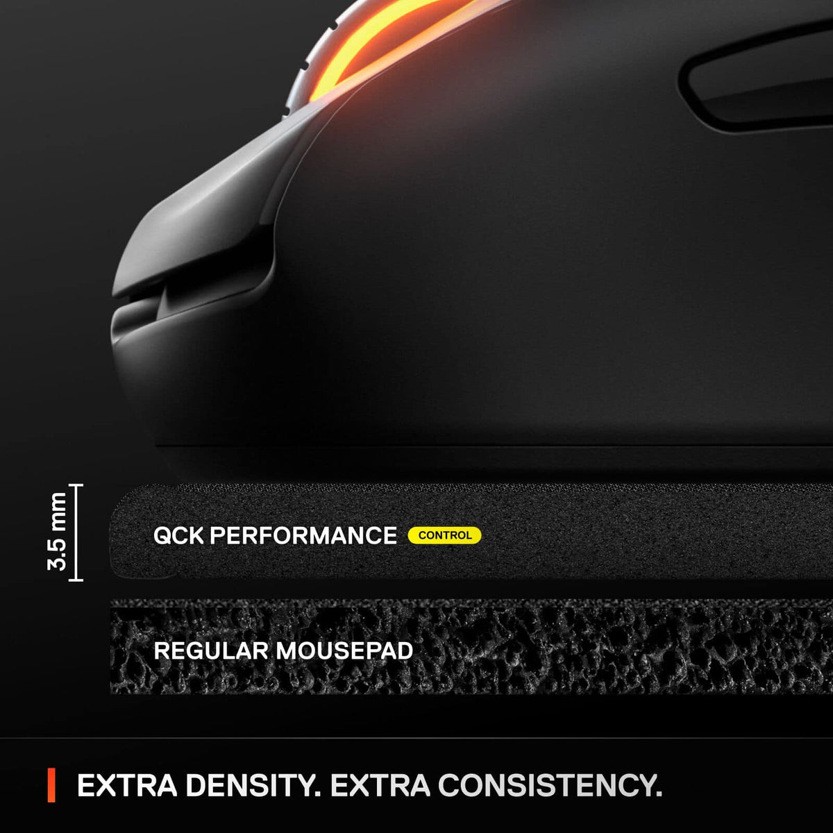 SteelSeries - QcK Performance Gaming Mouse Pad XL - Control - Black