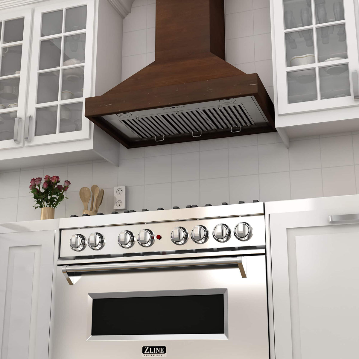 ZLINE - 48 inches - Externally Vented - Wall Range Hood - Walnut