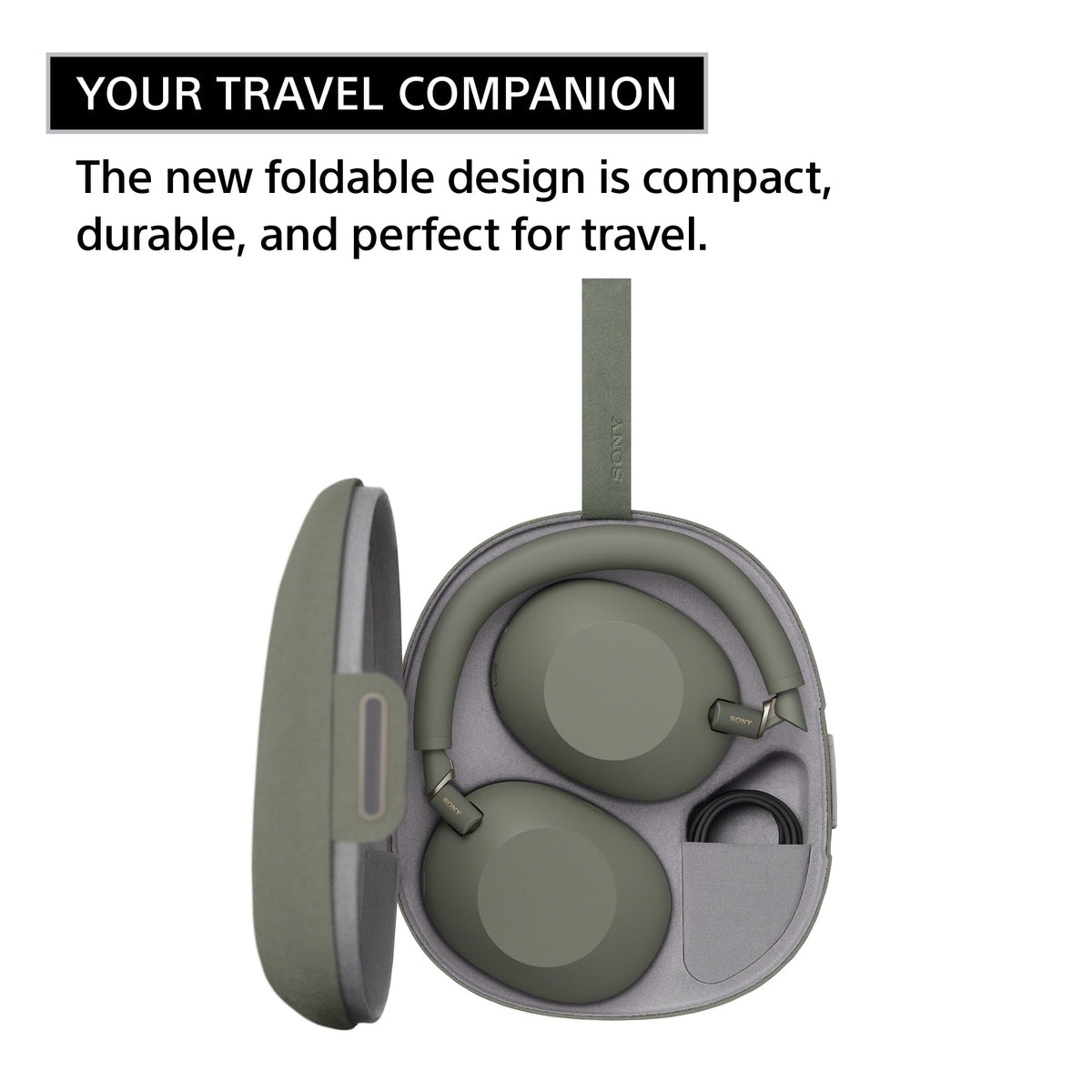 Sony - WH-1000XM6- Best Wireless Noise Cancelling Headphones - Olive Gray
