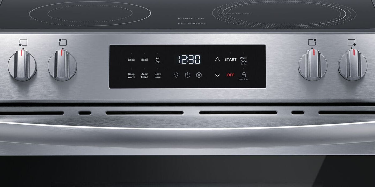 Frigidaire - 30 in. Wide 5 elements 5.3 Cu ft. Slide In Electric Range with Air Fry and Steam Clean - Stainless Steel