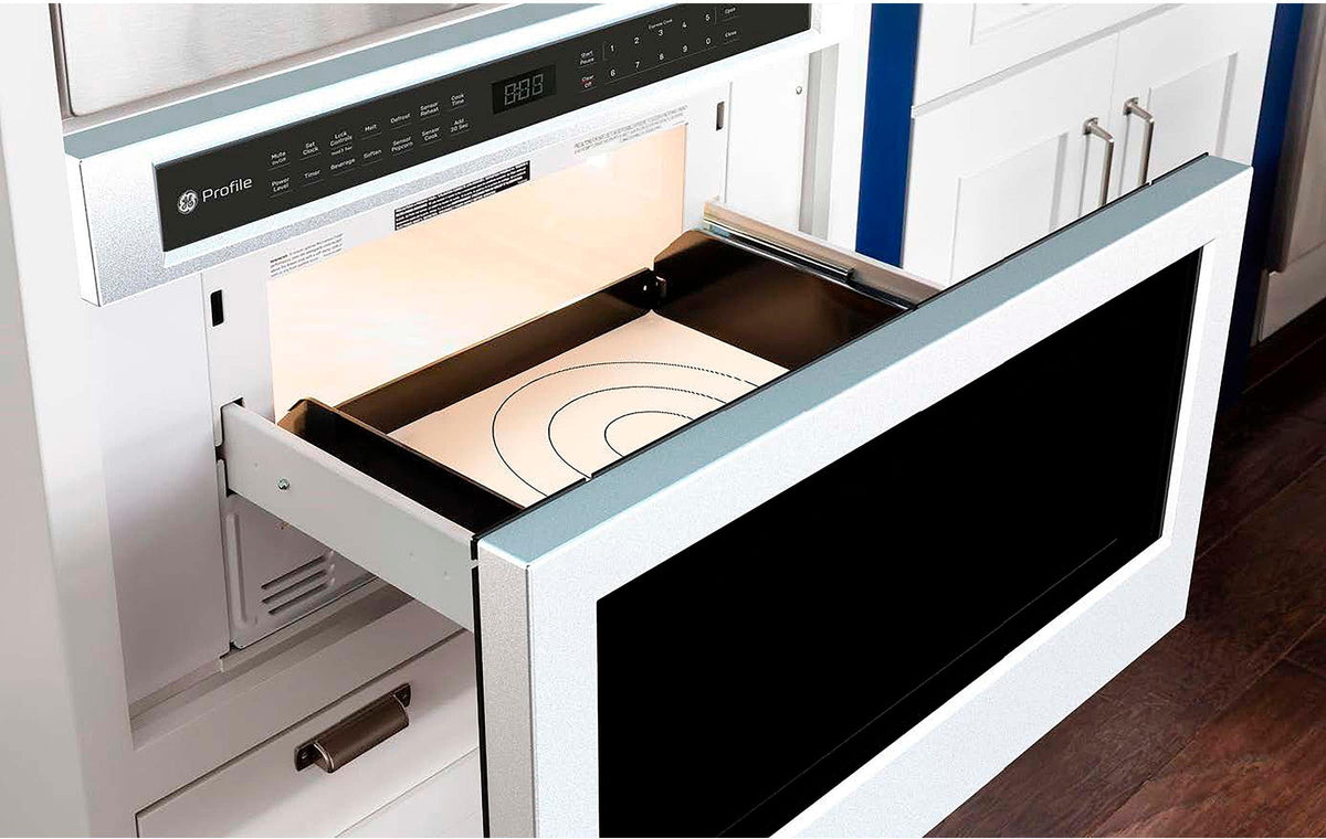 GE Profile - 1.2 Cu. Ft. Built-In Microwave Drawer Oven with Sensor Cooking and Flush Installation Capability - Stainless Steel