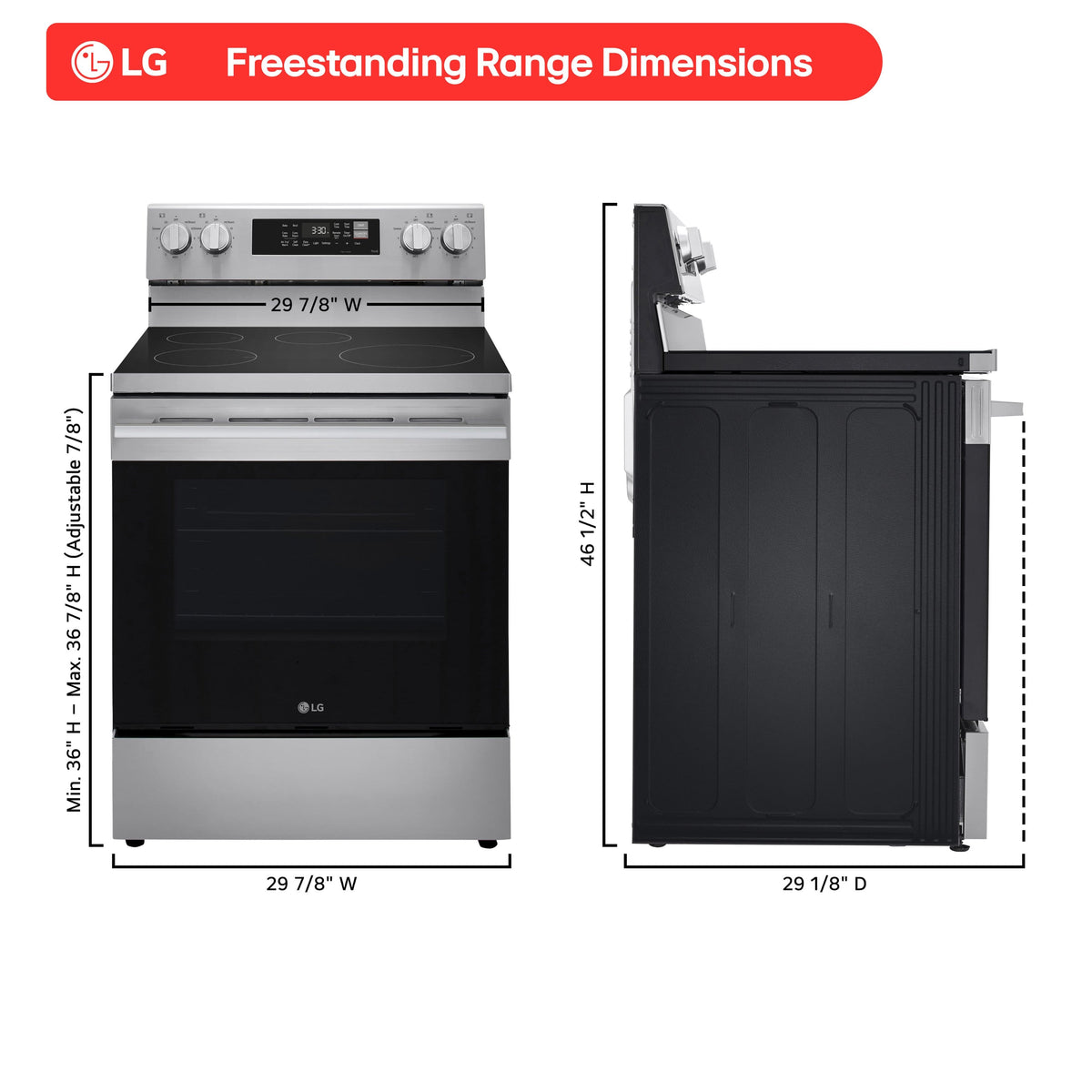LG - 30-in 6.3 Cu. Ft. Freestanding Electric Induction True Convection Smart Range with 4 Elements, Air Fry and EasyClean - Stainless Steel