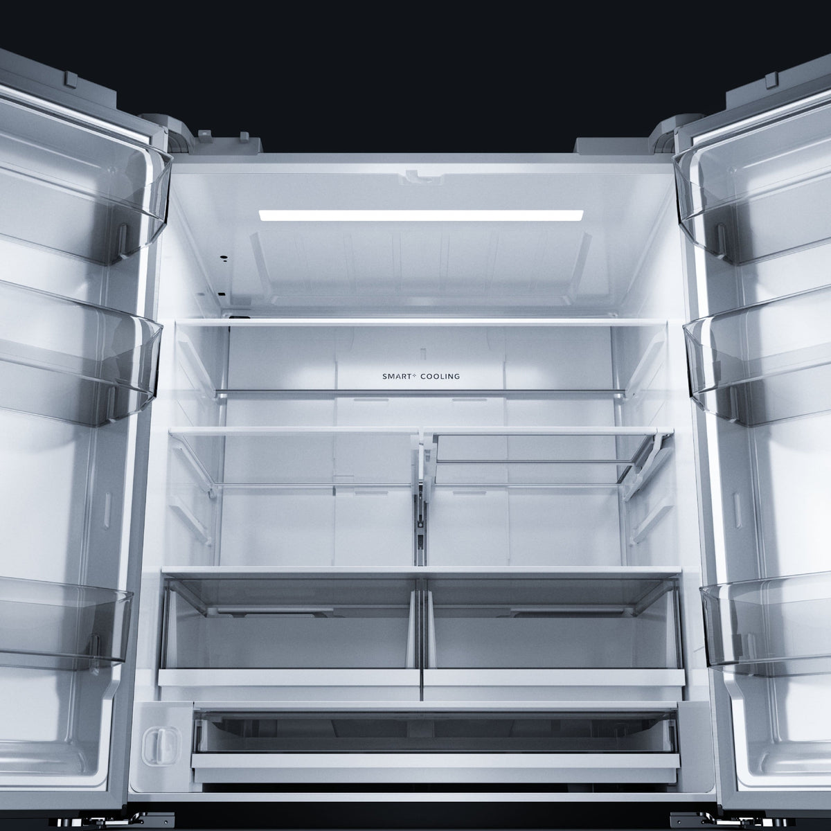 Midea - 32 cu. ft. Standard-Depth PLUS™ French Door Refrigerator + Water2Ways™ + Dual Icemaker + Extra-Large Capacity - Stainless Steel