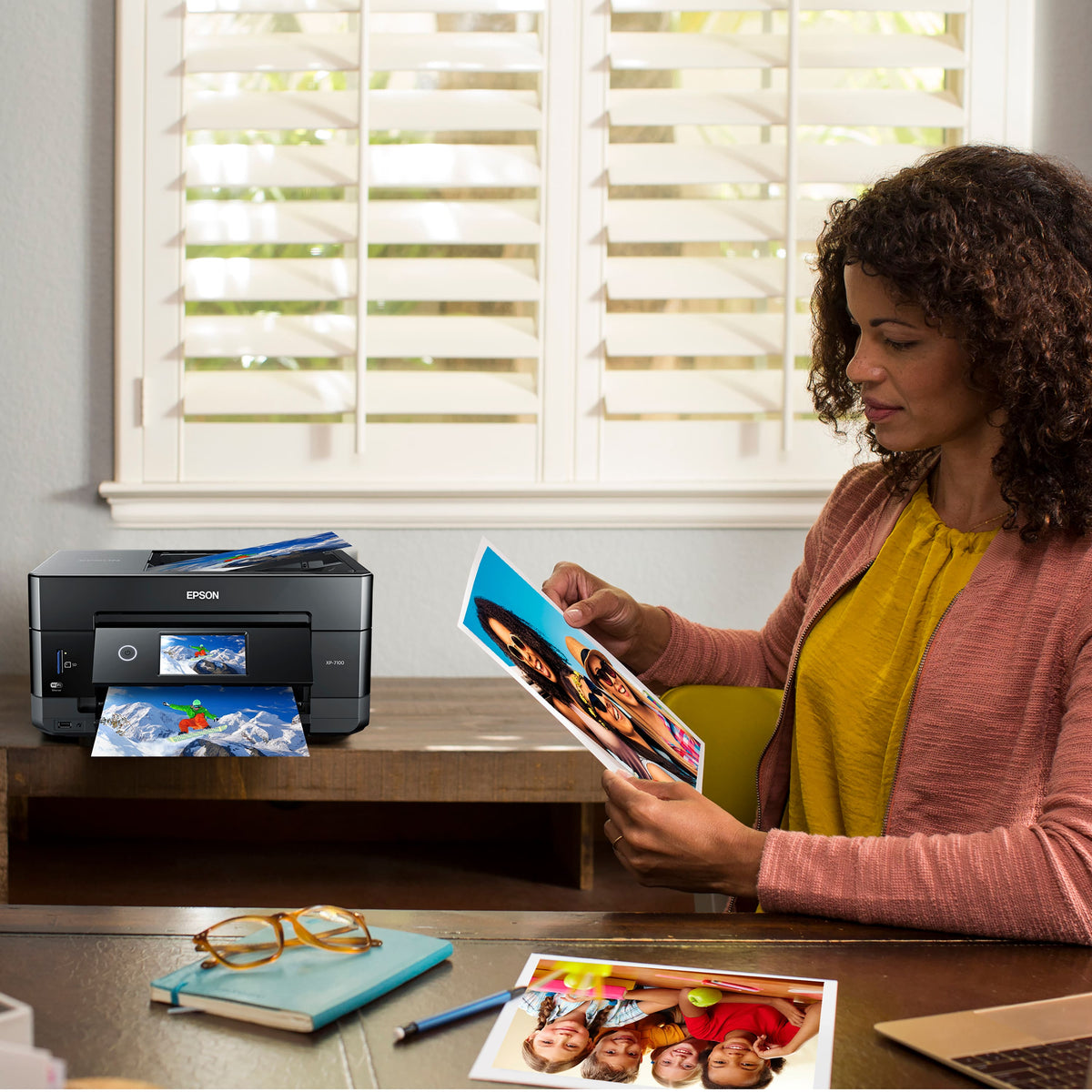 Epson - Expression Premium XP-7100 Wireless All-In-One Inkjet Printer - Black