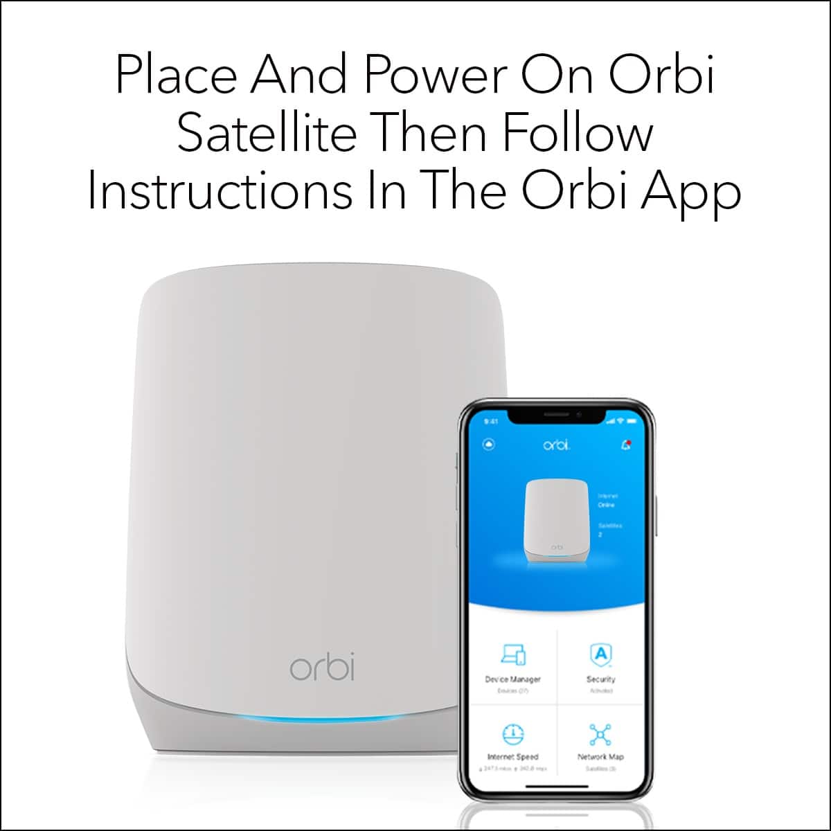 NETGEAR - Orbi 760 Series AX5400 Tri-Band Mesh Wi-Fi 6 Satellite - White