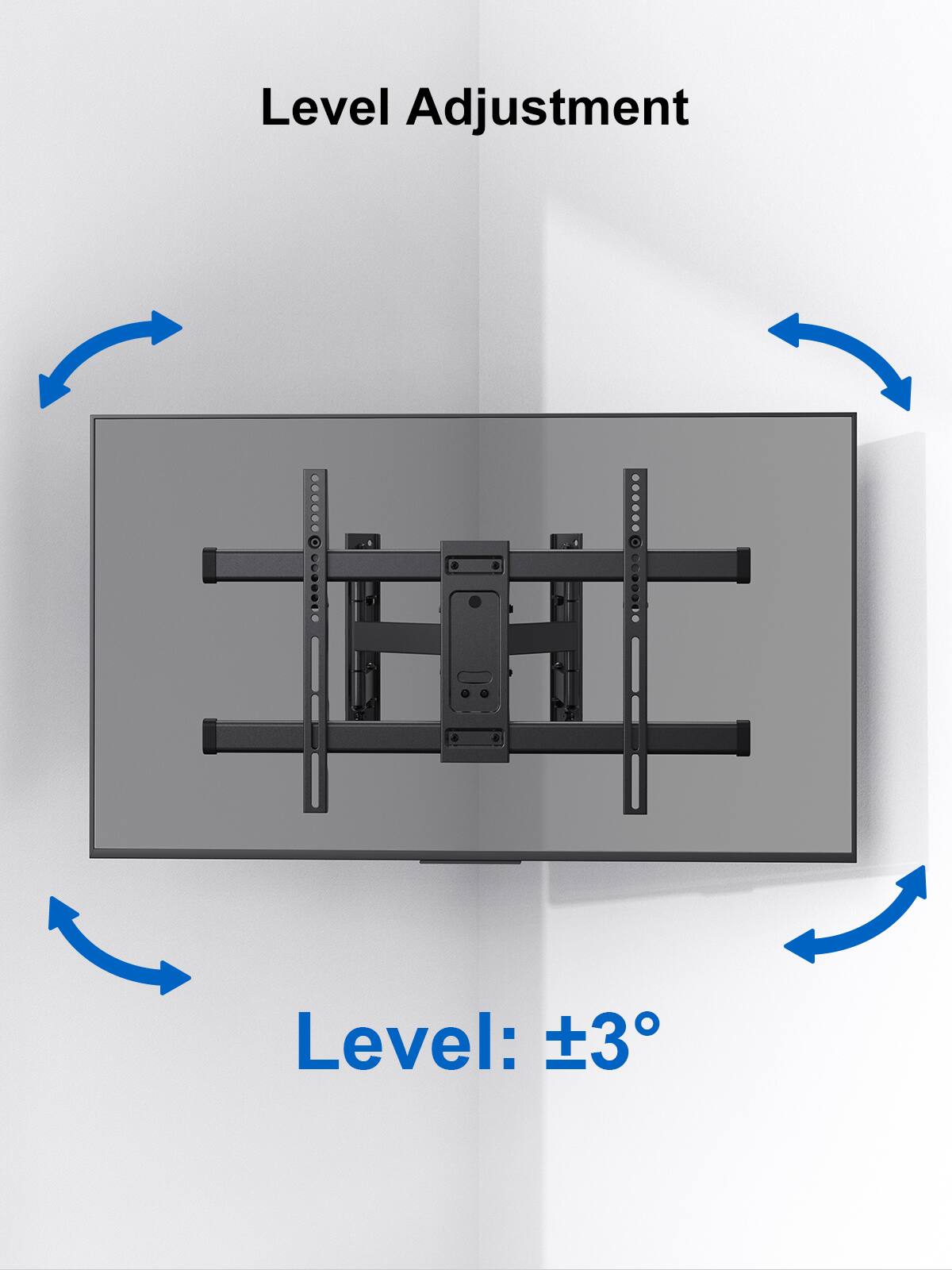 ErgoAV - 40″-65″ Corner TV Mount - Black