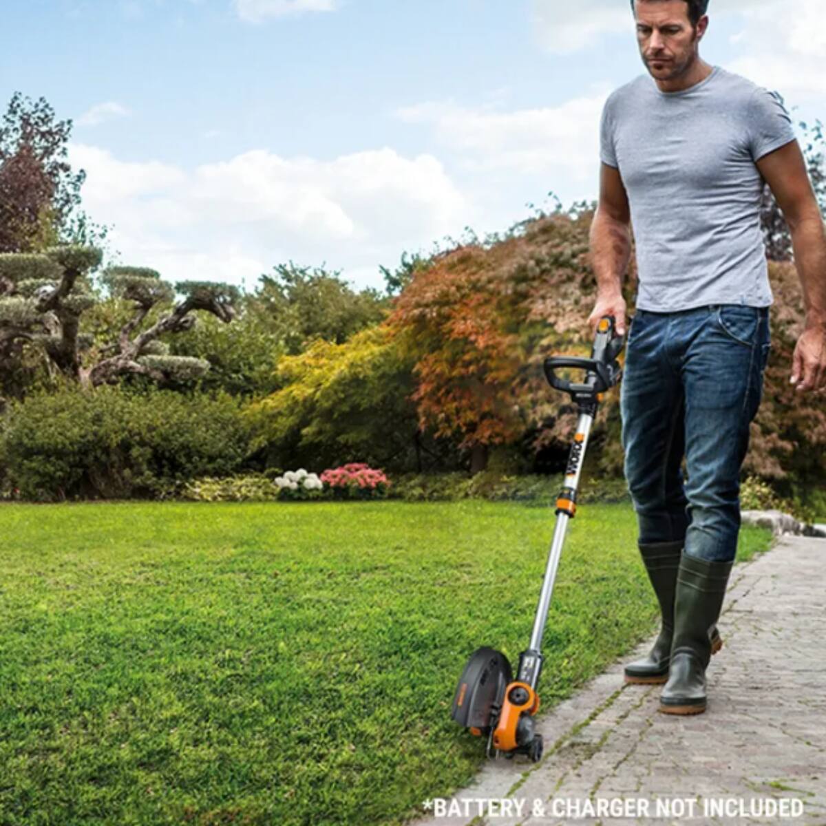 WORX - WG163.9 20V Power Share GT 3.0 12" Cordless String Trimmer & Wheeled Edger - Tool Only - Black