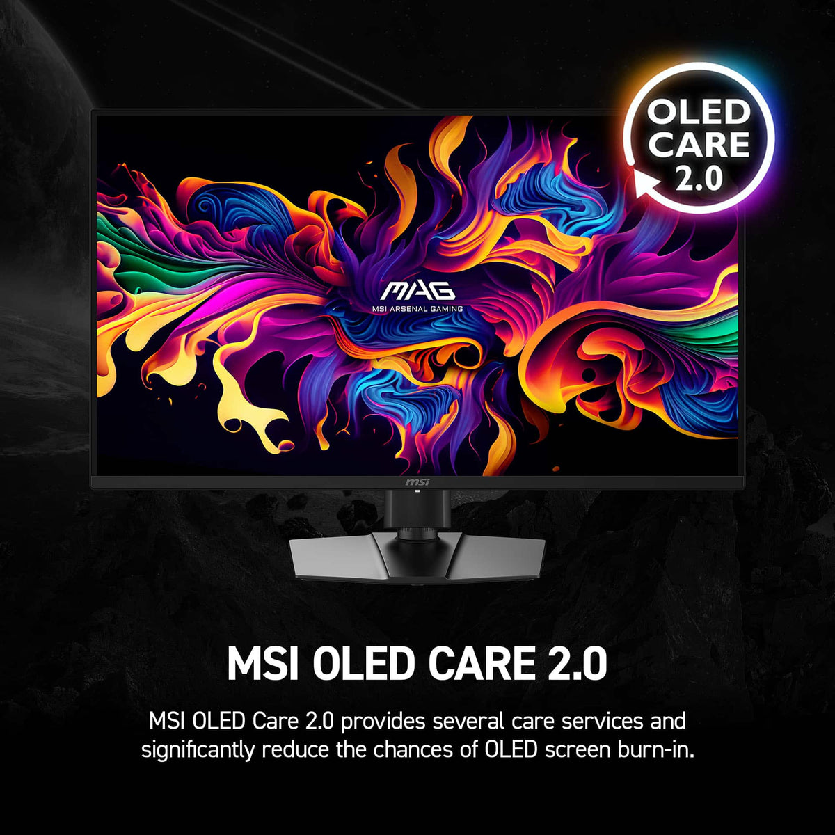 MSI - MAG 322UP QD-OLED E16 32" UHD 165Hz 0.03ms G-SYNC FreeSync Premium Pro Gaming Monitor True Black 400 (DP, HDMI, USB-C) - Metallic Black