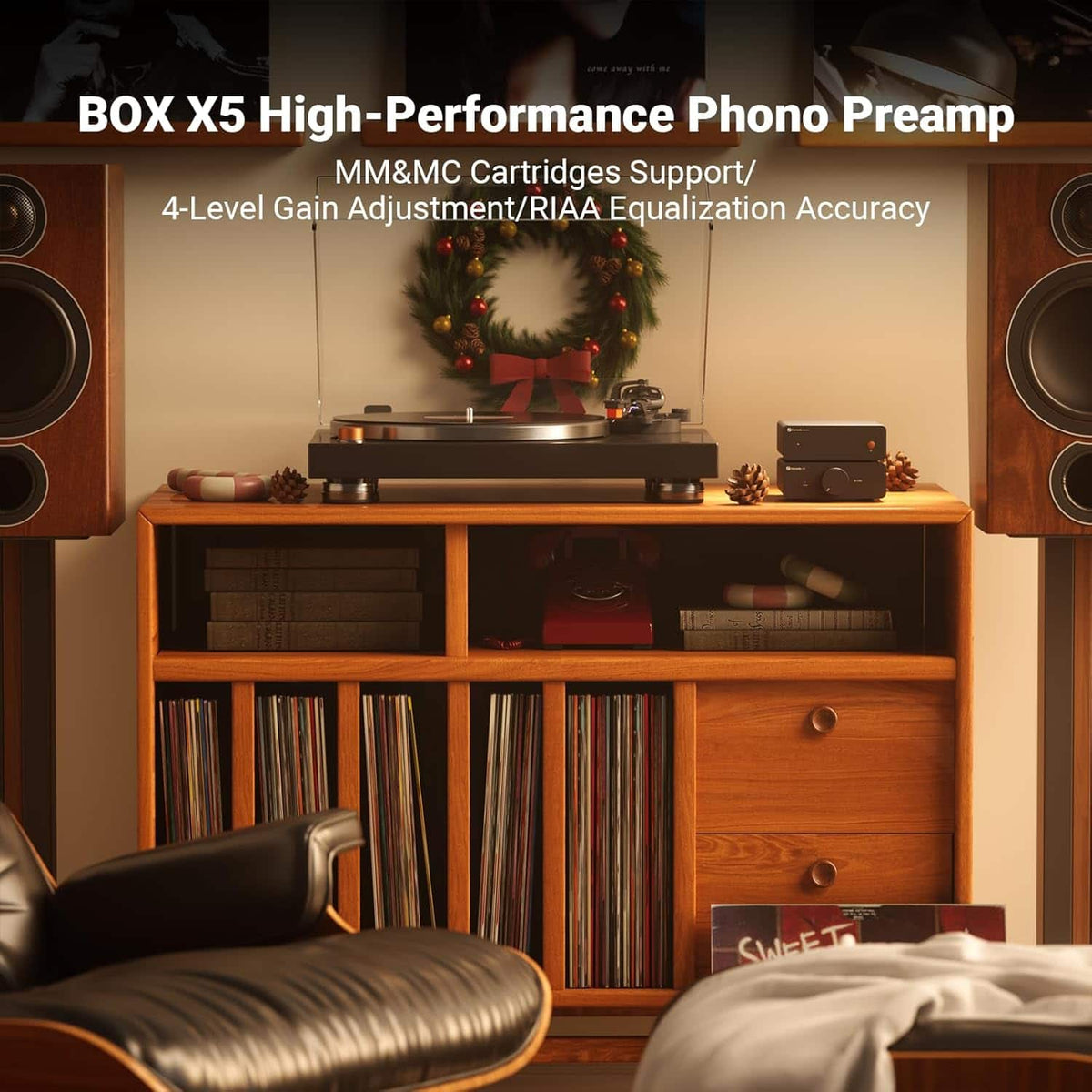 Fosi Audio - Box X5 Phono Preamplifier - Black