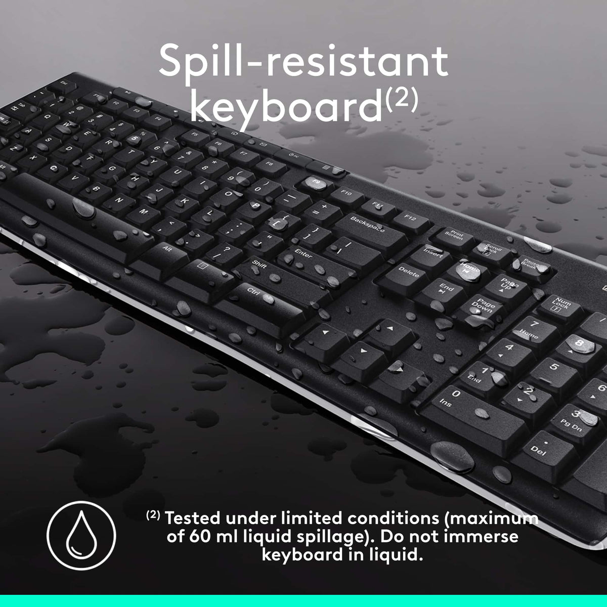 Logitech - MK270 Full-size Wireless Membrane Keyboard and Mouse Bundle for PC - Black