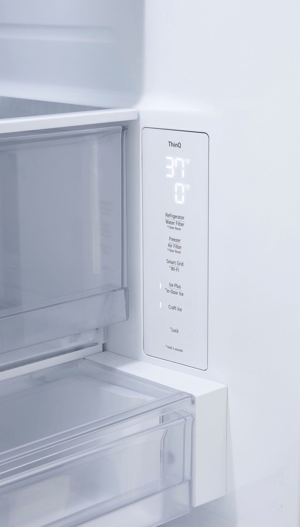 LG - 36-in Wide Counter-Depth MAX 23.7 Cu. Ft. 3-Door Smart French Door Refrigerator with Zero Clearance Hinge System - PrintProof Stainless Steel Look