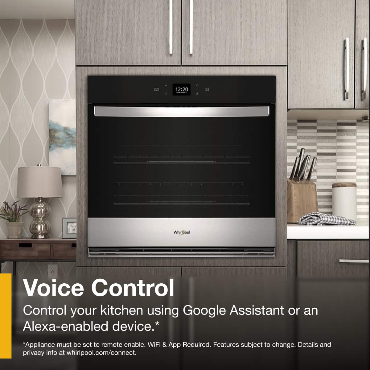 Whirlpool - 30" Built-In Single Electric Convection Wall Oven with Air Fry When Connected - Stainless Steel