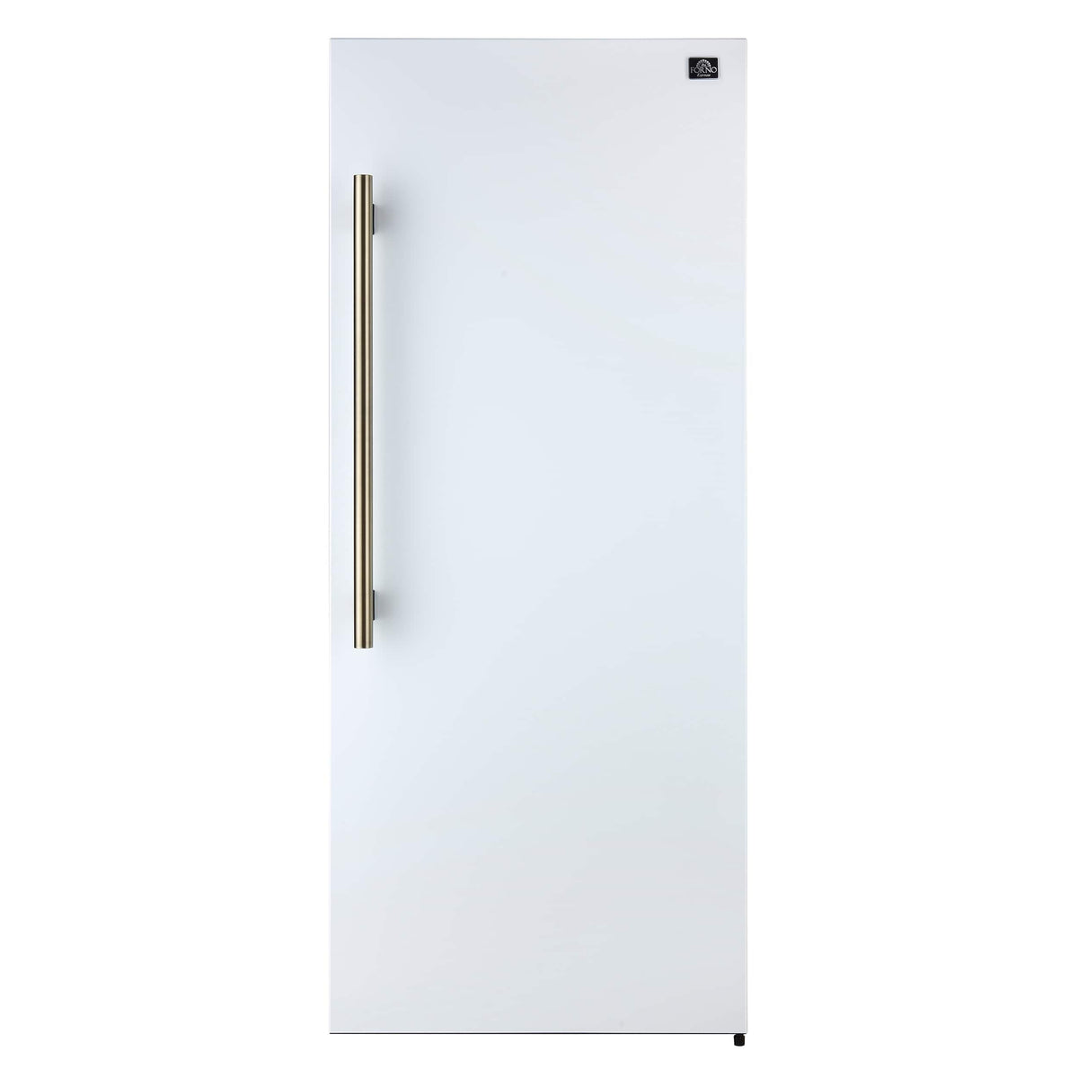 Forno Appliances - Maderno 13.6 Cu. Ft. Built-In Upright Convertible Freezer with Decorative Grill and Right Swing Door - White