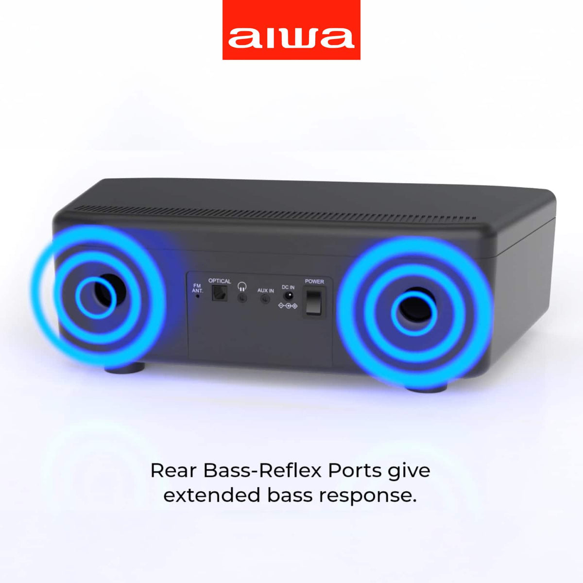 Aiwa - Exos Home Bluetooth Speaker with CD Player - Black