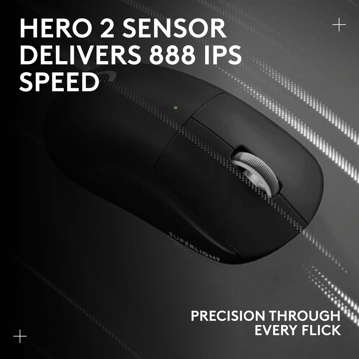 Logitech - G PRO X SUPERLIGHT 2 LIGHTSPEED Lightweight Wireless Optical HERO 2 Sensor 44 000 DPI Gaming Mouse with 8K Polling - Wireless - Black