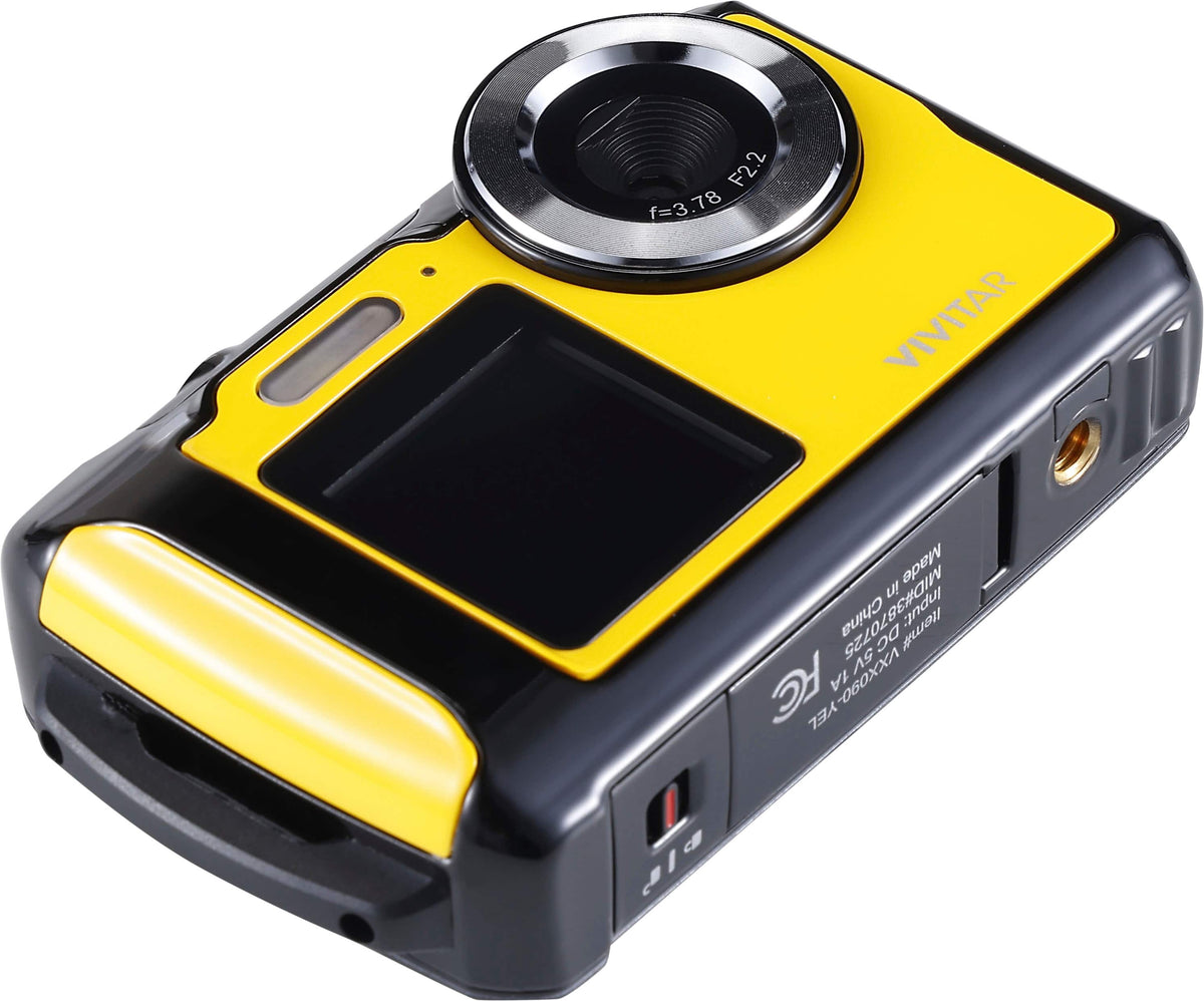Vivitar - Dual Screen Waterproof Camera with 16x Digital Zoom and HD Video Recording - Yellow