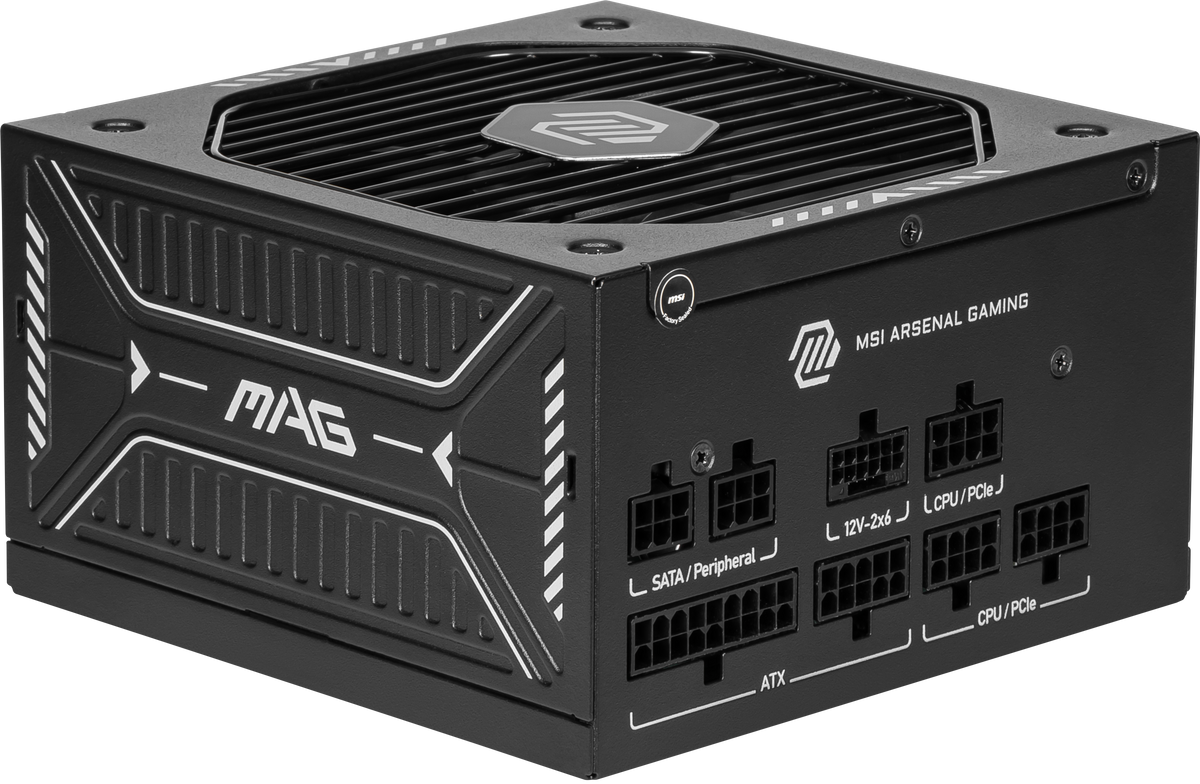 MSI - MAG A750GLS PCIE5 750W ATX 3.1 & PCIe 5.1 Ready Fully modular 80 Plus Gold Energy Efficiency Gaming Power Supply - Black