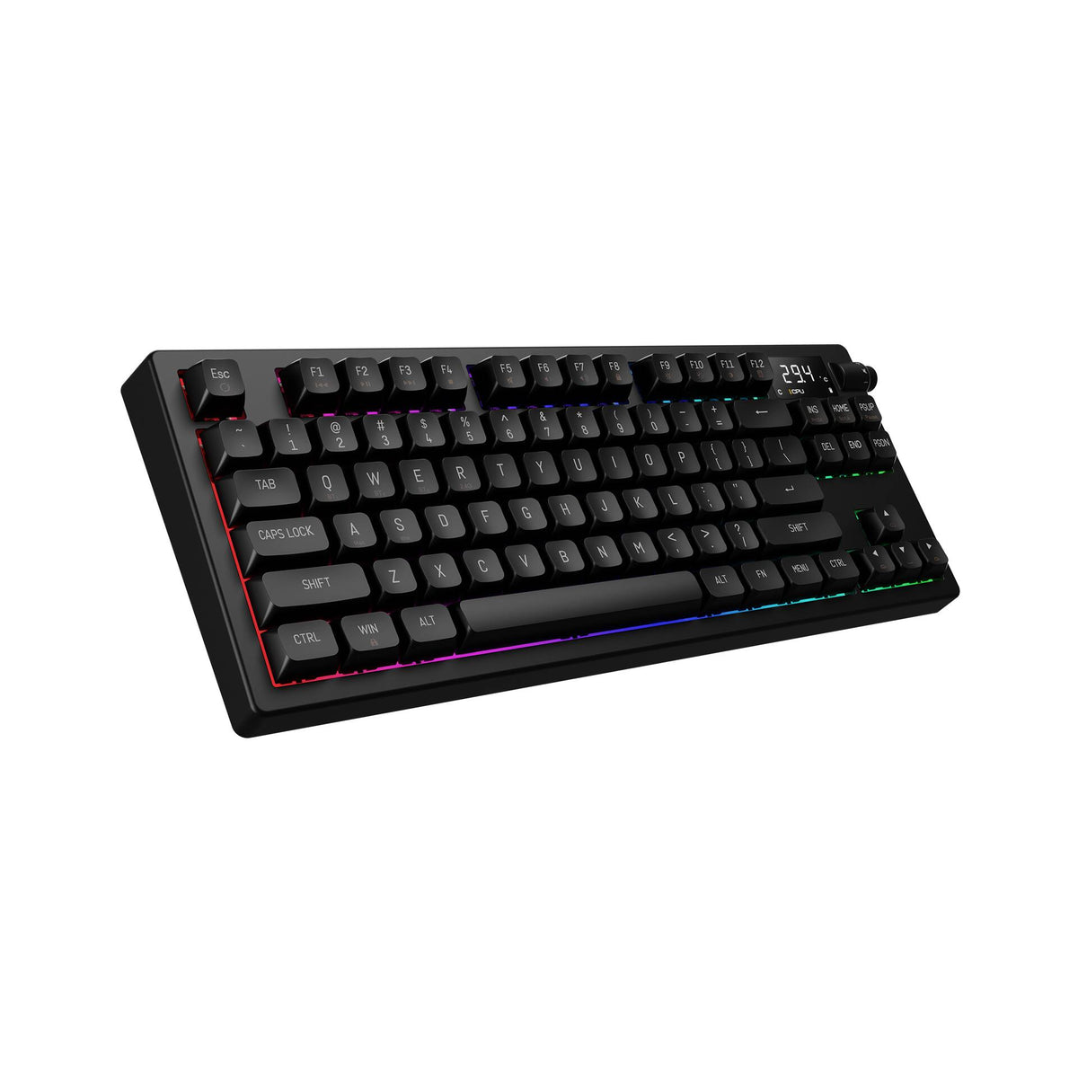GAMDIAS - HERMES M7 TKL Hybrid Mechanical Red Switch Gaming Keyboard - Black