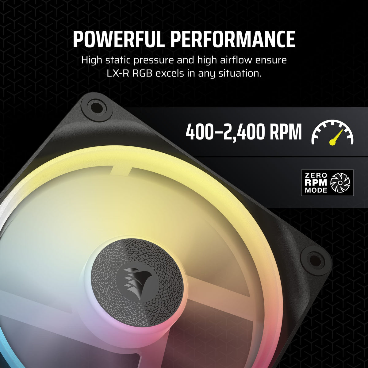 CORSAIR - iCUE LINK LX120-R RGB 120mm PWM Reverse Blade Computer Case Fan Starter Kit (3-pack) - Black