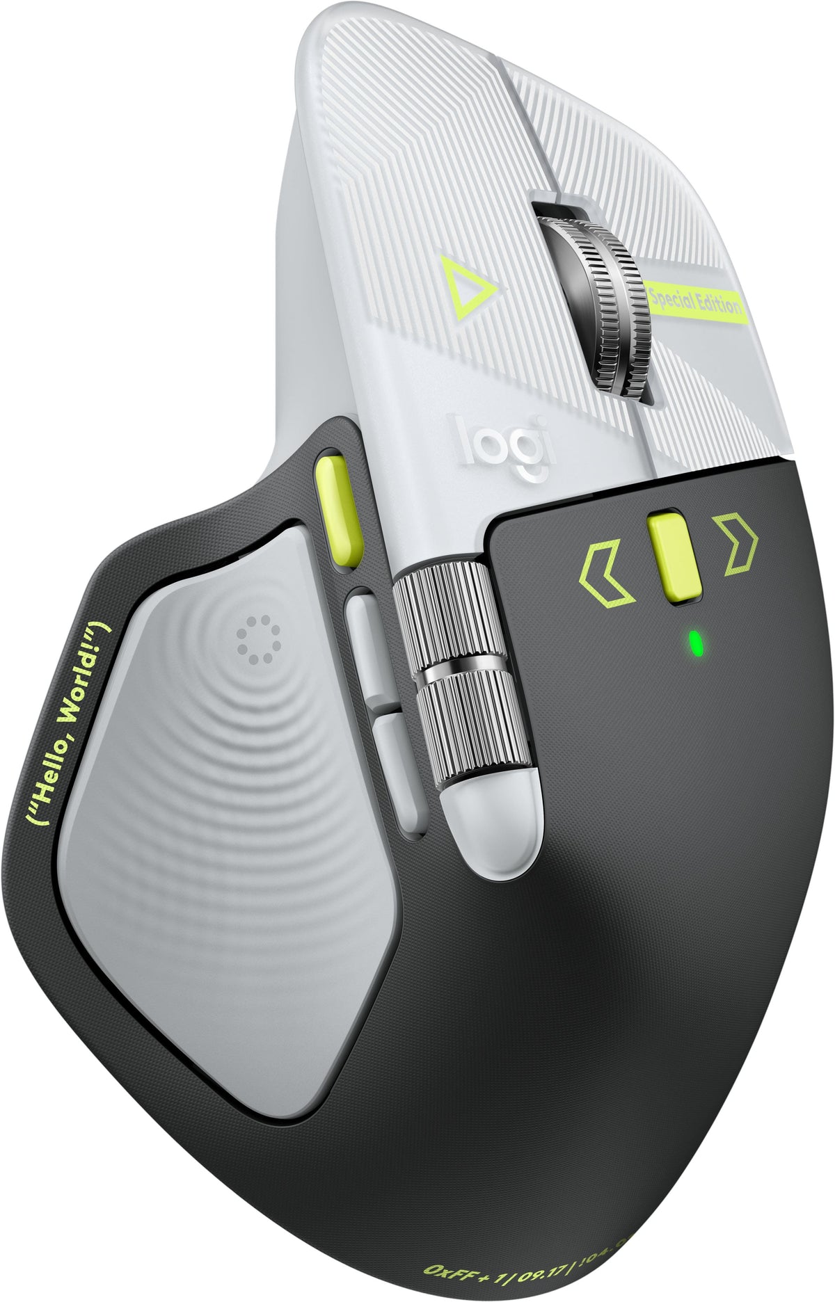 Logitech - MX Master 4 Developer Edition, Ergonomic Wireless Mouse with Advanced Performance Haptic Feedback - Wireless - Yellow