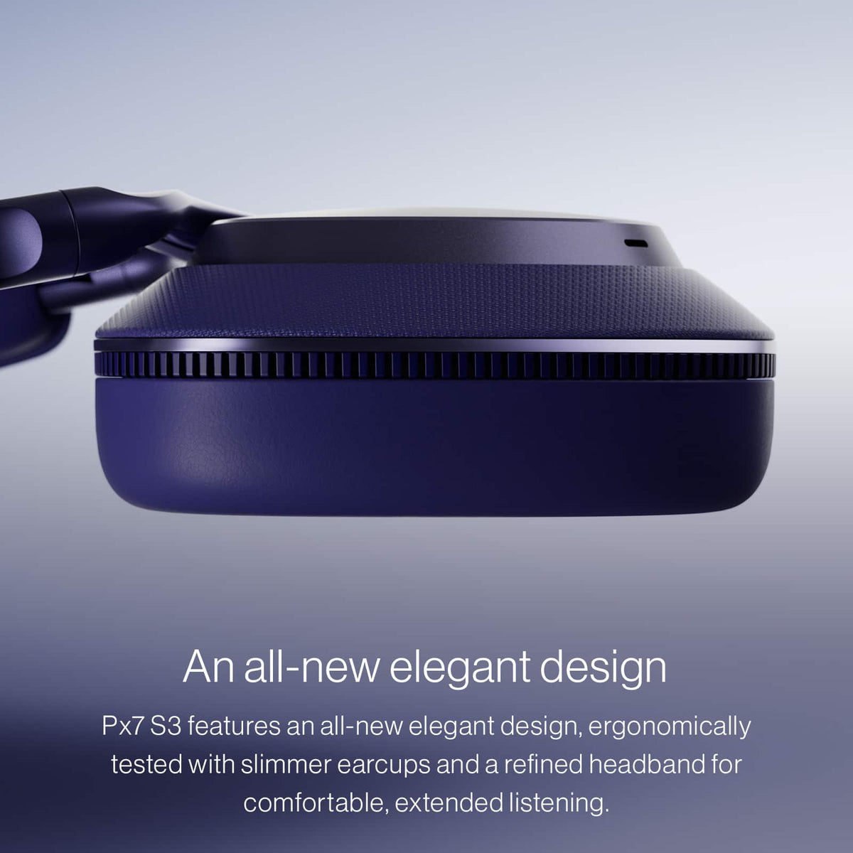 Bowers & Wilkins - Px7S3 Bluetooth Noise Cancelling Over-the-Ear Headphones - Indigo Blue