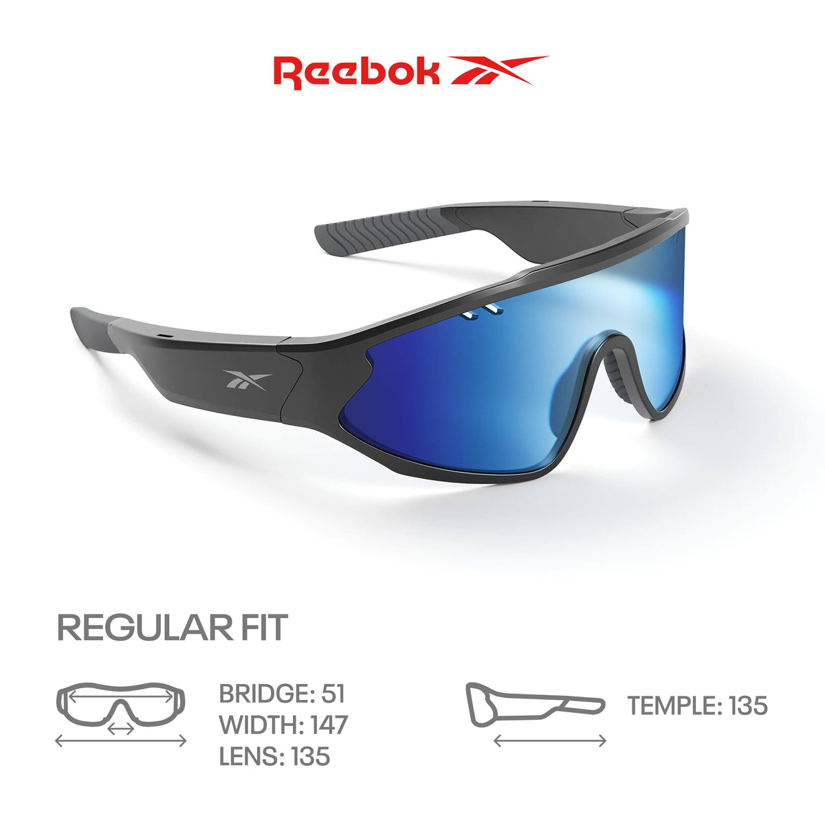 Reebok Voltage Smart Eyewear Powered by Lucyd - Black/Blue