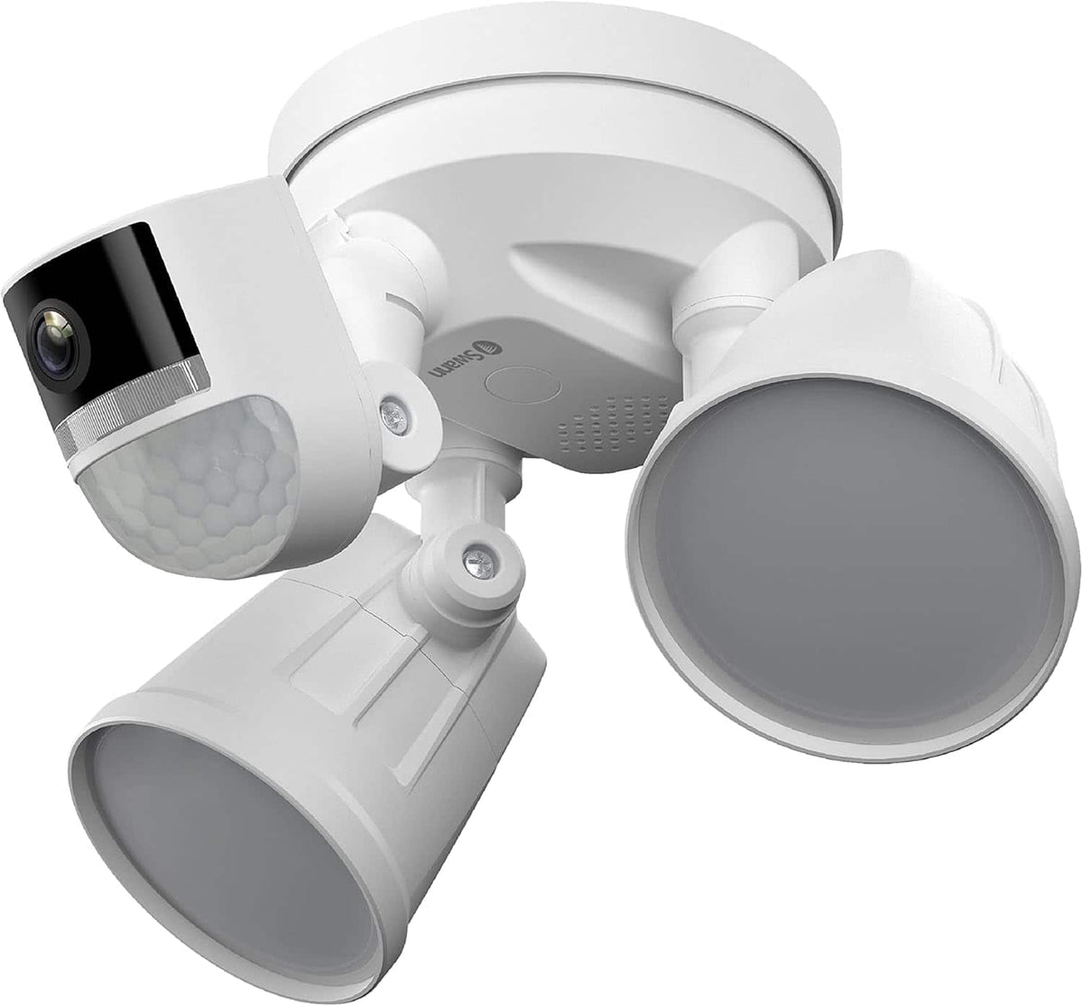 Swann - Wi-Fi 4K Security Surveillance FloodLight Camera, Night Vision, Waterproof, Motion Activated, Heat Sensing, 2-Way Talk - White
