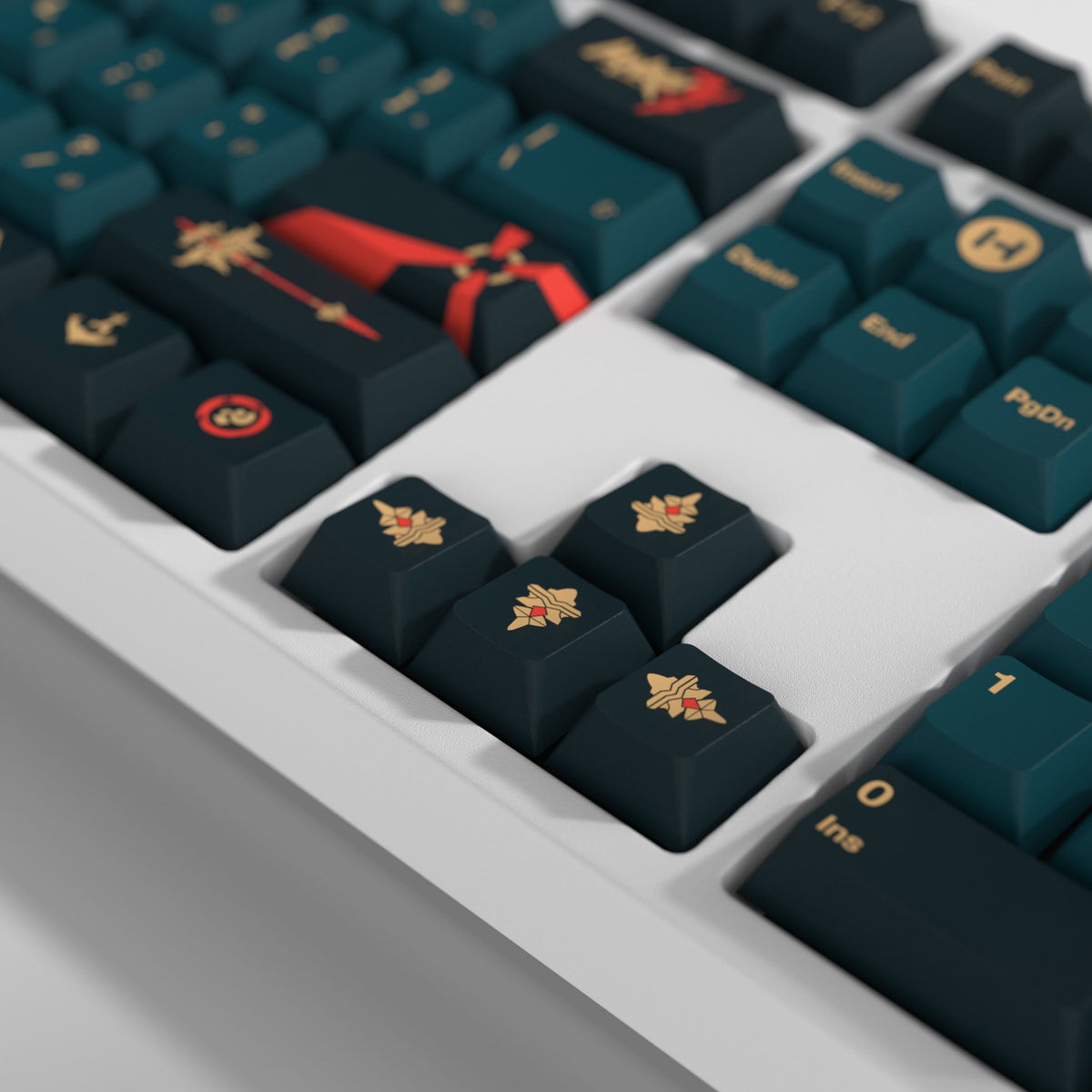 HYTE - Official Songque "Shadowdimmer" Keycap Set and Encased Fortune Desk Pad Bundle - Green