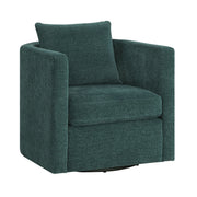 Sutton - Swivel Barrel Chair - Peacock