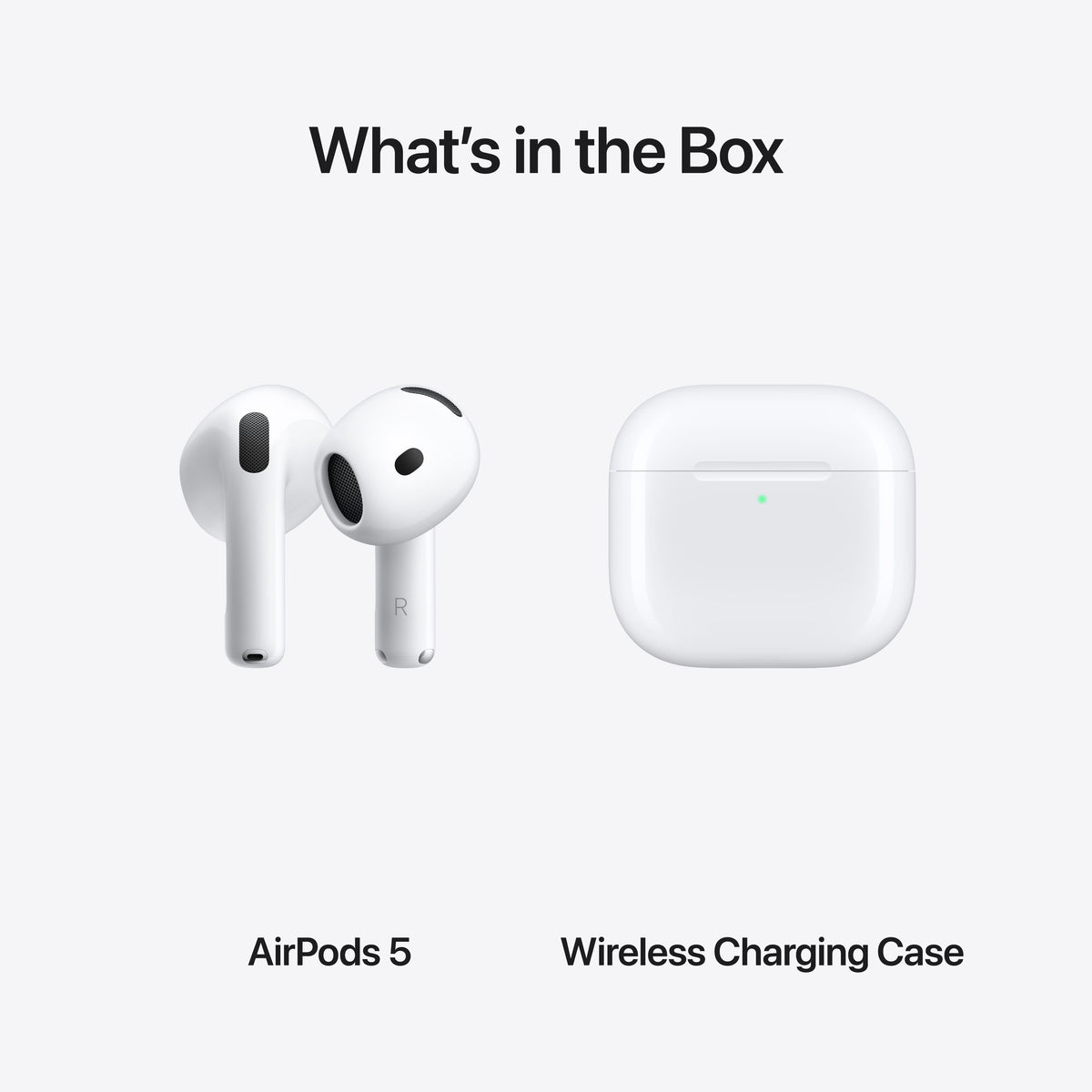 Apple - AirPods 5 True Wireless Active Noise Cancelling Earbuds with Wireless Charging Case - White