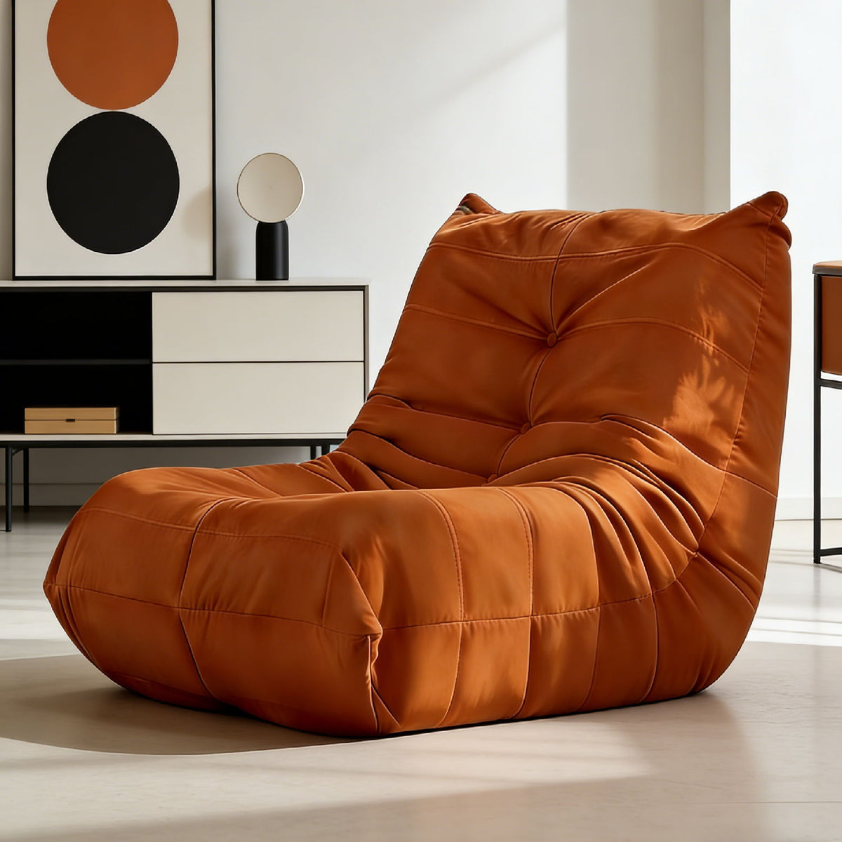 Sillón decorativo de lujo con detalle capitoné, mobiliario para sala de estar