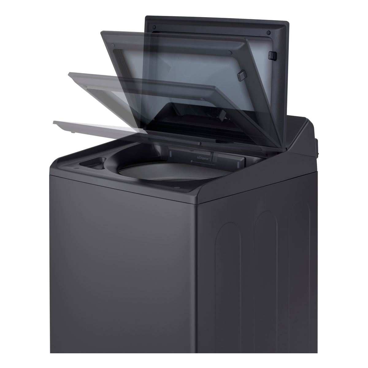 LG - 5.5 Cu. Ft. High Efficiency Smart Top Load Washer with EasyUnload - Matte Black