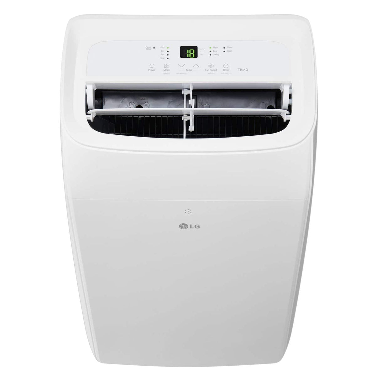 LG - 450 Sq. Ft. 10,200 BTU DOE Smart Portable Air Conditioner with Supplemental Heater - White