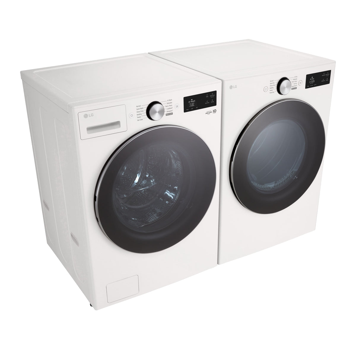 LG - 5.0 Cu. Ft. High-Efficiency Stackable Smart Front Load Washer with Steam and TurboWash 360° - Alpine White